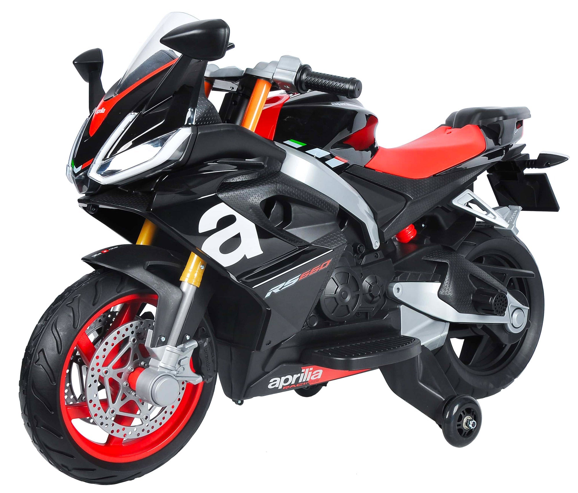 moto elettrica per bambini aprilia tuono v4 rosso