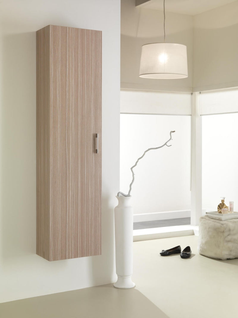 Mobile da Bagno a Colonna 1 Anta in Melaminico 40x32x160cm TFT Giava Wood Cream