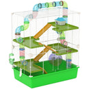 Gabbia per Criceti e Roditori 59x36x69 cm con Accessori Verde e Bianca  