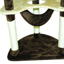 Albero tiragraffi per gatti Crema e Caffè 65x50x153 cm 