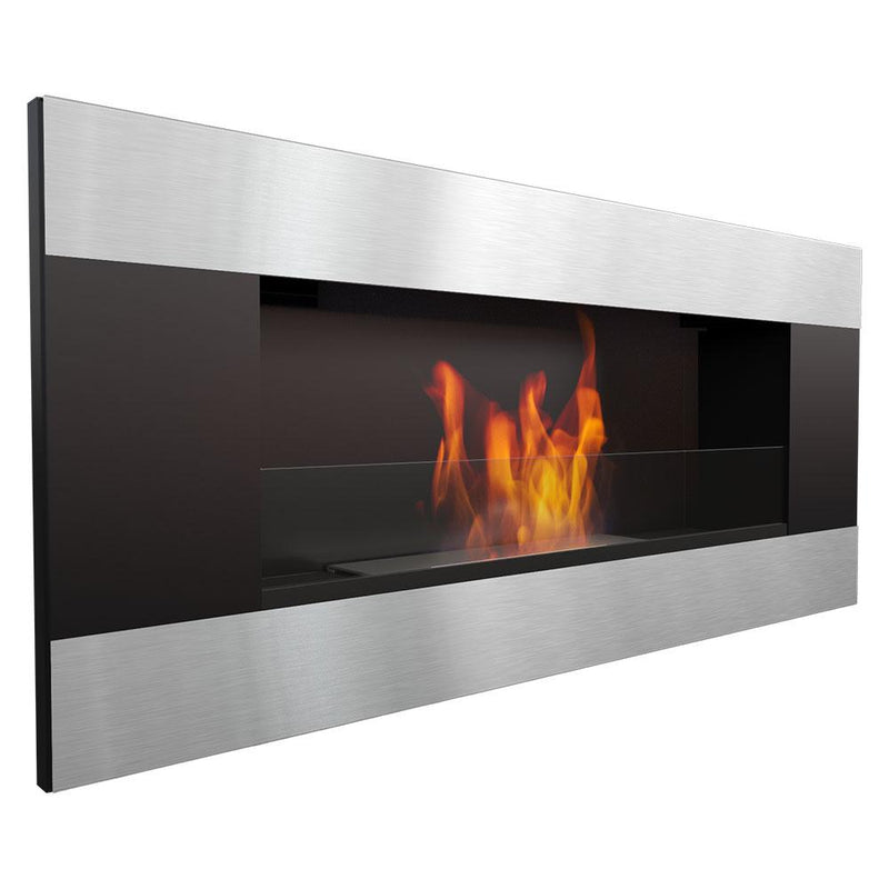 Camino a Bioetanolo da Parete 90x40 cm Flig Huston 2 Ory Con Vetro