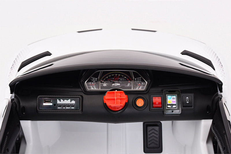 Macchina Elettrica per Bambini 12V con Licenza Lamborghini Aventador SVJ Small Bianca