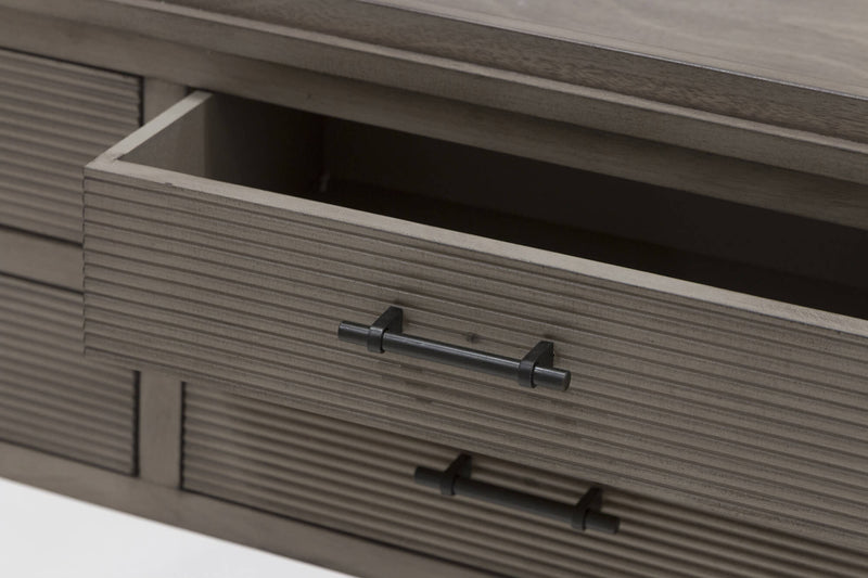 Consolle 4 Cassetti 90x38x78 cm in Legno Soriani Tortora Anticato