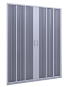 Porta Doccia 2 Ante a Soffietto in PVC Apertura Centrale H185 cm Dorini Bianco Varie Misure