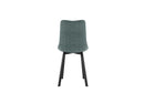 Set 4 Sedie Iris 45x56x86 cm in Tessuto Easy-Clean Acquamarina       