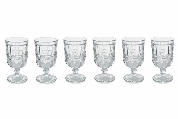 Set mit 6 Bechern aus transparentem Glas 275 ml Villa d'Este Home Tivoli Nobilis prezzo