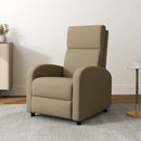 Poltrona Relax 64x86x102 cm Reclinabile Manualmente a 160° con Poggiapiedi in Tessuto Effetto Lino Beige      