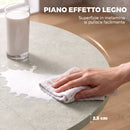 Tavolo Pranzo Allungabile 4-6 Posti 135x100x75 cm con Allunga a Farfalla e Base a X in MDF e Acciaio Grigio Cemento      