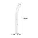 Doccia Solare da Esterno Giardino 30L Miscelatore e Lavapiedi Arkema Spring Grigio Antracite