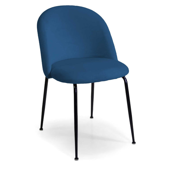 Sedia Sammi 50x57xh47/77,5 cm in Tessuto Velluto Blu/Nero prezzo