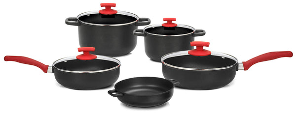 prezzo Olympia Love 9-teiliges Kochgeschirr-Set aus Antihaft-Druckguss-Aluminium