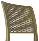 Set 4 Sedie da Giardino in Polipropilene Vandi Verde Militare