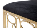 Sgabello Bubbles 38x38x46 cm in Ferro e Spugna e Tessuto Oro e Nero