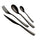 24-teiliges Besteckset aus Stahl 18/10 PVD Eme Etoile Schwarz