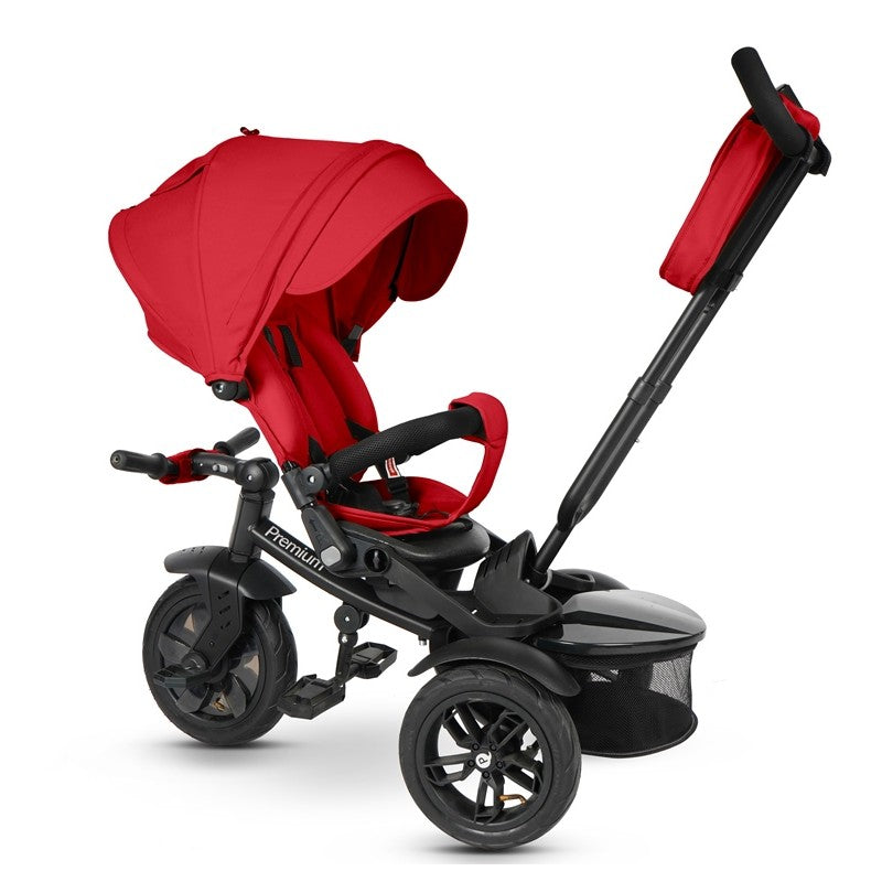 Triciclo Passeggino per Bambini 6 in 1 con Seggiolino Reversibile Qplay Premium Rosso