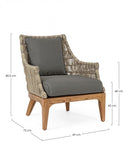 Poltrona 69x73x80,5h cm con Cuscini Keilani 