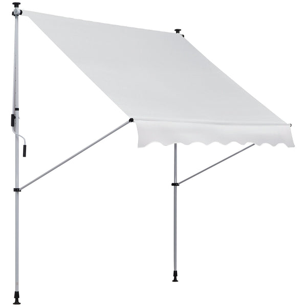 Wandmarkise 200x150 cm mit weißen Stützstangen acquista