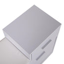 Divanetto Scarpiera 3 Scomparti con Cuscino Bianco 94.5x57x30 cm 