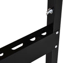 Tavolo da Lavoro Pieghevole 100x60x75,5 cm in Acciaio e MDF  Nero