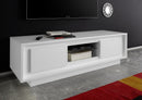 Mobile Porta TV 2 Ante 156x50x45 cm in Legno TFT Frame Bianco Opaco