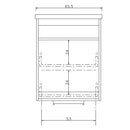 Mobile Lavatoio 65,5x50,5x87 cm 2 Cassetti Montegrappa Novella Dipiù Tortora