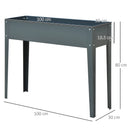 Fioriera da Giardino 100x30x80 cm in Metallo Grigio
