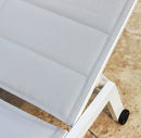Lettino Prendisole da Giardino Formentera Impilabile 198x61x34/95 h cm in Alluminio Bianco