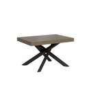 Tavolo Allungabile 140-244x90x77 cm Volantis Tortora Telaio Antracite 