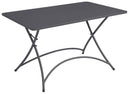 Tavolo Pieghevole da Giardino 120x70x72 cm Orta in Ferro Antracite