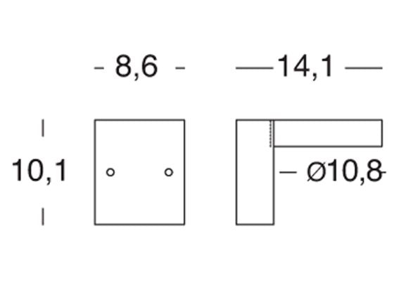 Lampada Applique Tonda Colore Bianco per Esterno Linea Punto e Virgola Livos