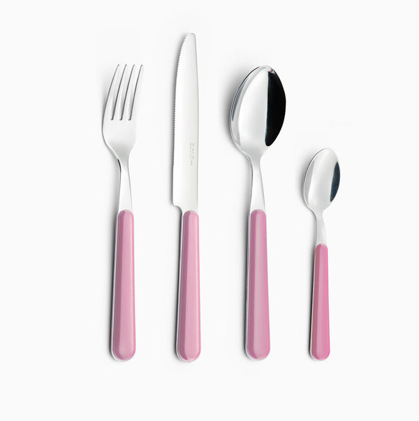 online Servizio Set di Posate 24 pezzi in Acciaio Inox Eme Brio Fuxia 12