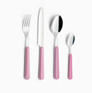 Servizio Set di Posate 24 pezzi in Acciaio Inox Eme Brio Fuxia 12