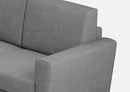 Divano Angolare 7 Posti 288x288x85 cm Yasel in Tessuto Grigio