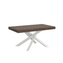 Tavolo Allungabile 180-284x90x77 cm Volantis Premium Noce Telaio Bianco 