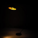 Lampada da Terra 117x36xH183 cm Paralume in Metallo Lucia Paralume nero opaco/oro