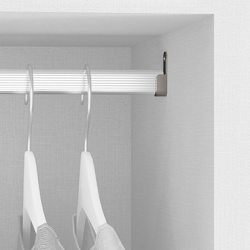 Supporto per Appendiabiti da Armadio Zama Grigio Metallizzato 50 Pezzi Emuca