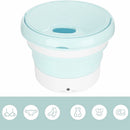 Mini Lavatrice Portatile Pieghevole da Campeggio 25x31 cm Verde