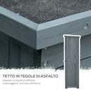 Armadio da Esterno 87x46.5x160 cm con 2 Porte a Persiana e Ripiani Interni in Legno Grigio      