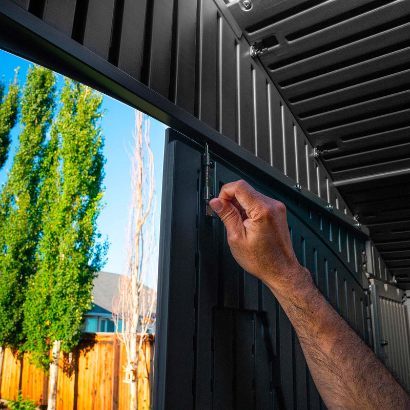 Casetta Box da Giardino per Attrezzi 204x354 cm in HDPE Venezia 3 Grigio