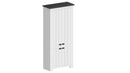 Scarpiera 4 Ante 84x42x200 cm Figo 4A Bianco Opaco/Report Grigio  