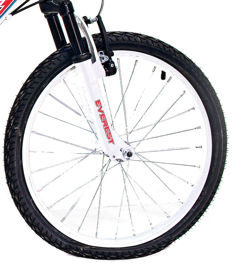 Bicicletta Mountain Bike MTB Ragazzo 20" 21V Kidfun Everest Bianca