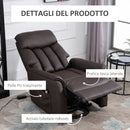 Poltrona Alzapersona Elettrica 1 Motore in Similpelle Marrone