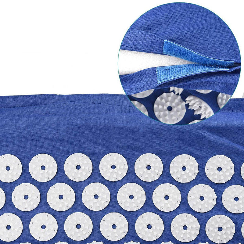 Tappetino 63x39x2 Agopressione con Cuscino Blu