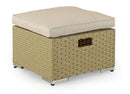 Set Salotto da Giardino in Rattan Divano 2 Poltrone 2 Poggiapiedi e Tavolino Kraus Tintoretto
