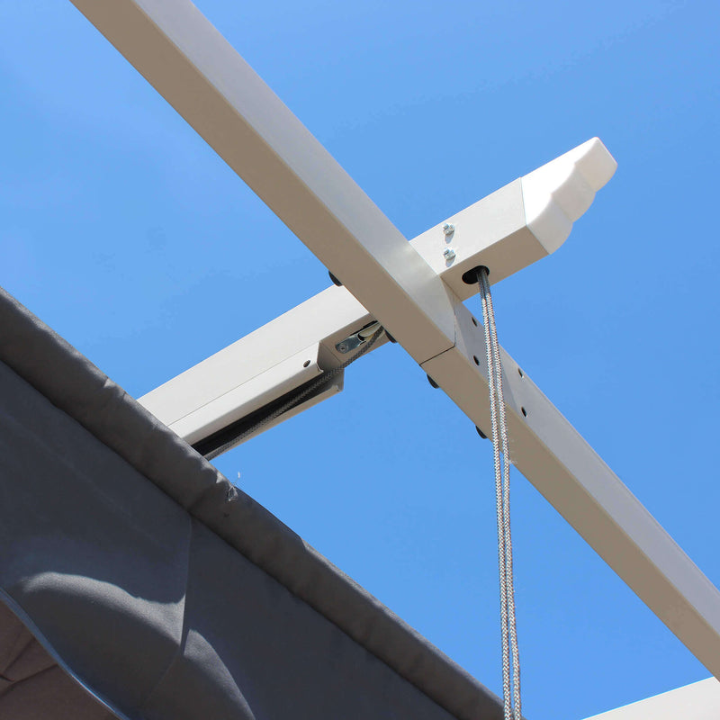 Pergola da Giardino 3x4 m in Alluminio Tortora Telo Grigio