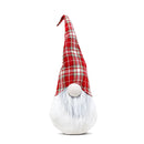 Gnomo di Natale H65 cm con Luce Bianco con Cappello Scozzese