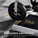 Rampa Pieghevole per Sedia a Rotelle 183x73.5 cm con Rivestimento Antiscivolo e Bordi di Sicurezza in Alluminio Nero      