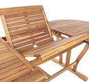 Tavolo Allungabile Ovale Double 150/200x90x74 h cm in Legno di Acacia Marrone