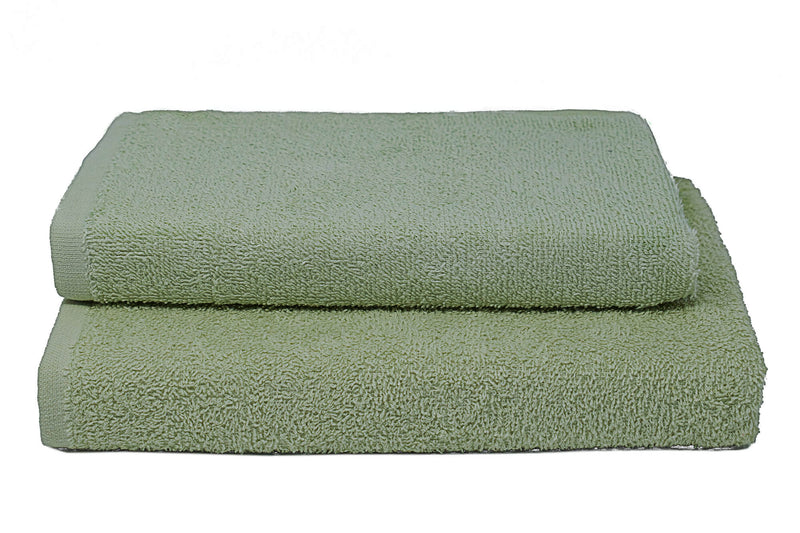 Set Spugna Asciugamani Ospite + Salvietta Erika Verde Chiaro