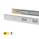 Guide a Sfere per Cassetti con Estrazione Totale e Chiusura Soft H45 mm L400 Bianco Acciaio Emuca